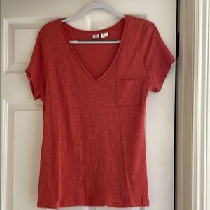 Women's V-Neck Coral T-Shirt
